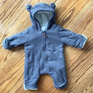 H&M newborn Sherpa Bunting Suit
